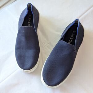 Rothy's The Original Slip On Navy Knit Flat Casual Sneaker, size 8.5